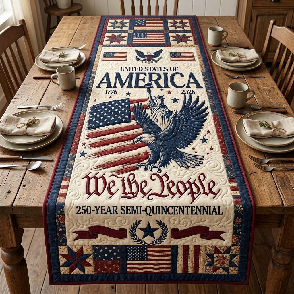 People’s Liberty Quilted Table Runner GDTONTD51