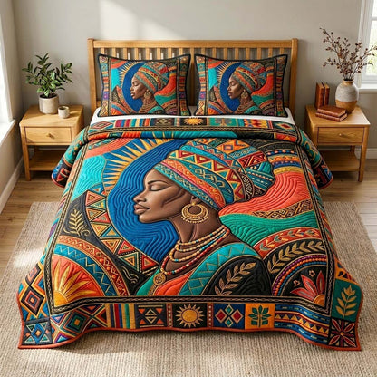 Radiant Queen Portrait 3-Piece Quilted Bedding Set GDTONTD527