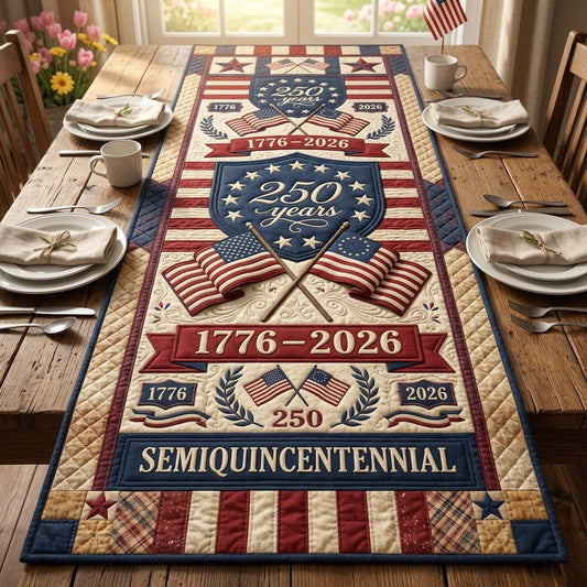 Freedom Shield Quilted Table Runner GDTONTD56
