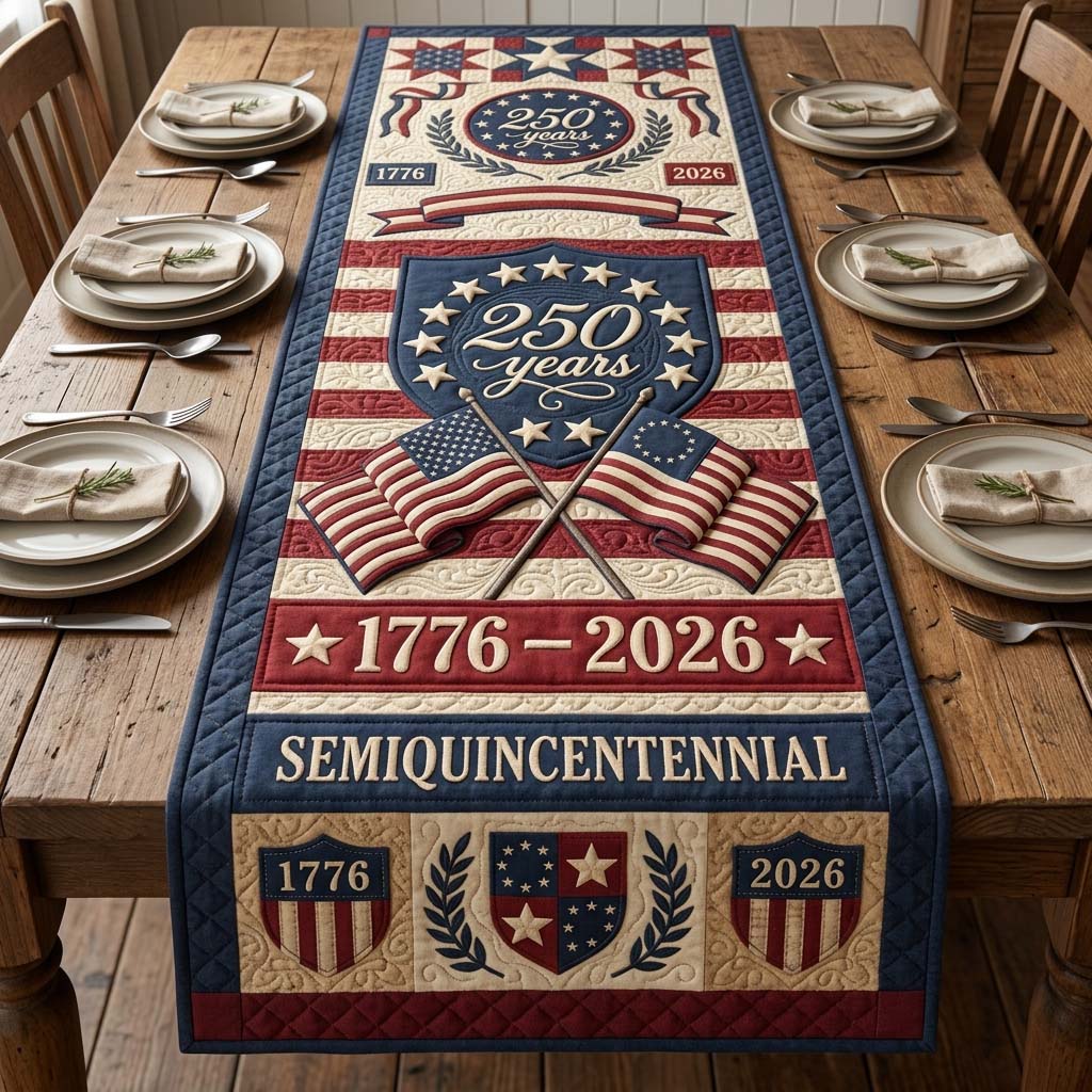 Freedom 250 Quilted Table Runner GDTONTD58