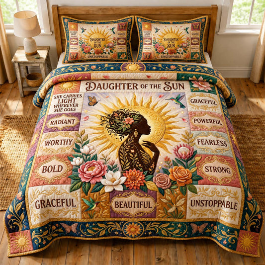 Daughter of the Sun 3-Piece Quilted Bedding Set GDTONTD588