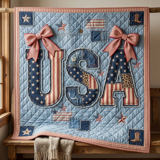 USA Bow Quilted Blanket GDTONTD65