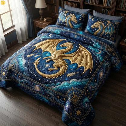 Astral Dragon 3-Piece Quilted Bedding Set GDTONTD694