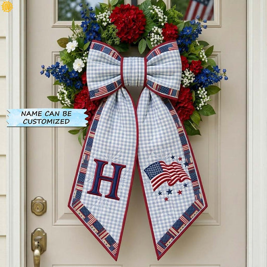 Liberty Bow Quilted Wreath Sash QTCUZ GDTONTD702