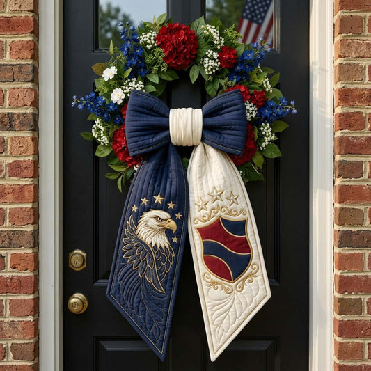 Eagle Crest Quilted Wreath Sash  GDTONTD704