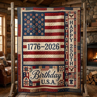 Birthday Flag Quilted Blanket GDTONTD71