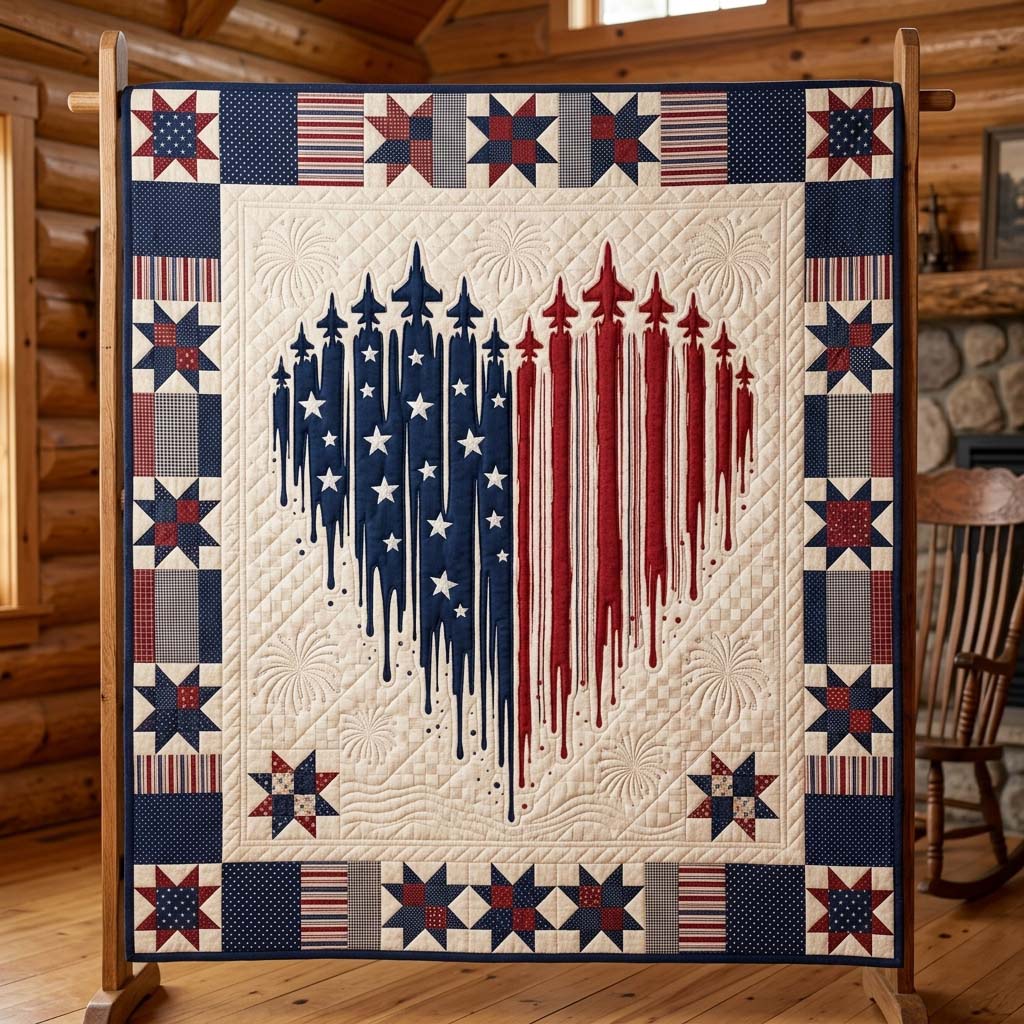 Patriot Heart Quilted Blanket GDTONTD72