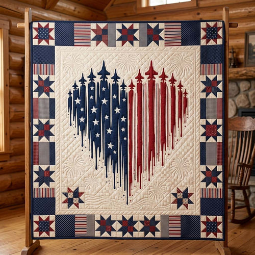 Patriot Heart Quilted Blanket GDTONTD72