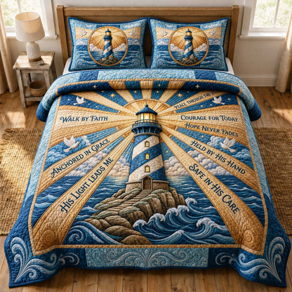 Anchored Hope 3-Piece Quilted Bedding Set GDTONTD729