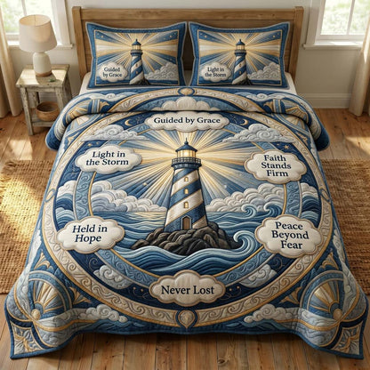 Storm Peace 3-Piece Quilted Bedding Set GDTONTD730