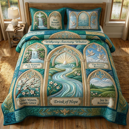 Wellspring Grace 3-Piece Quilted Bedding Set GDTONTD733