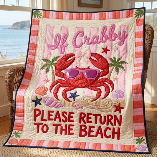 Beach Crab Quilted Blanket GDTONTD74