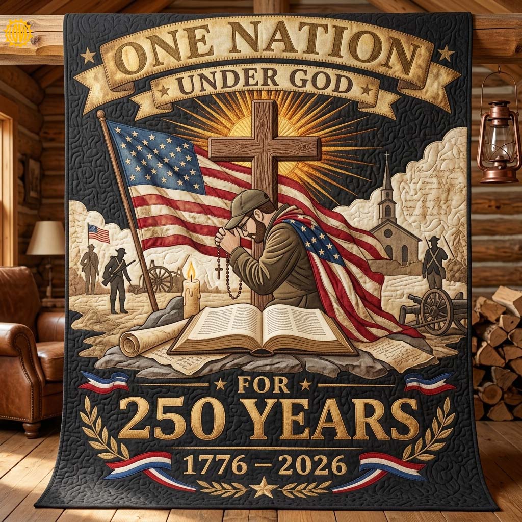 Faithful Freedom Quilted Blanket GDTONTD76