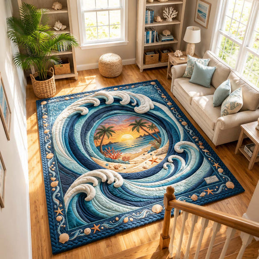 Ocean Swirl Area Rug GDTONTD766