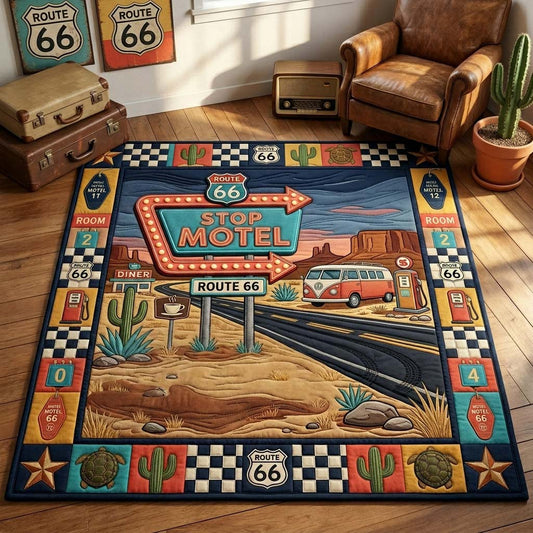 Retro Motel Stop Area Rug GDTONTD801