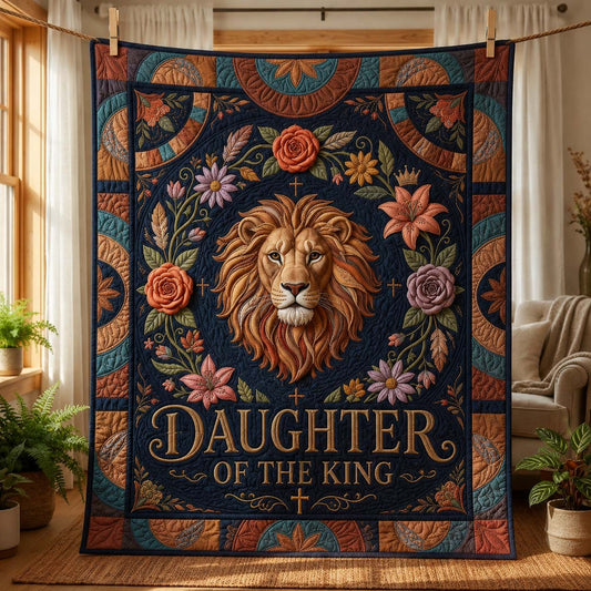 Crowned Faith Circle Quilted Blanket GDTONTD809