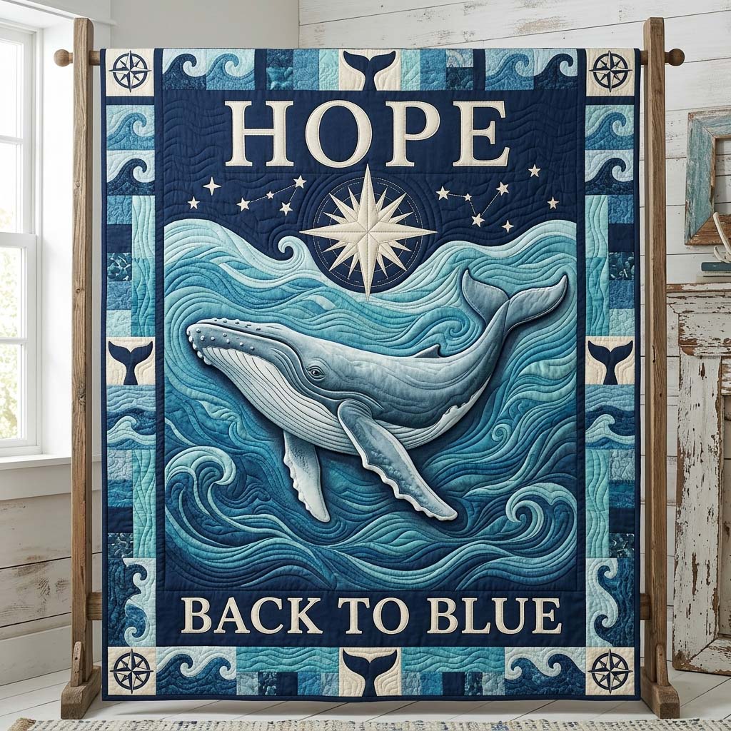 Blue Hope Quilted Blanket GDTONTD81