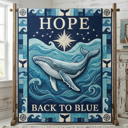 Blue Hope Quilted Blanket GDTONTD81