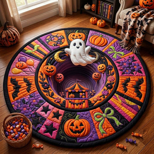 Candy Carnival Ghost Quilted Round Mat GDTONTD816