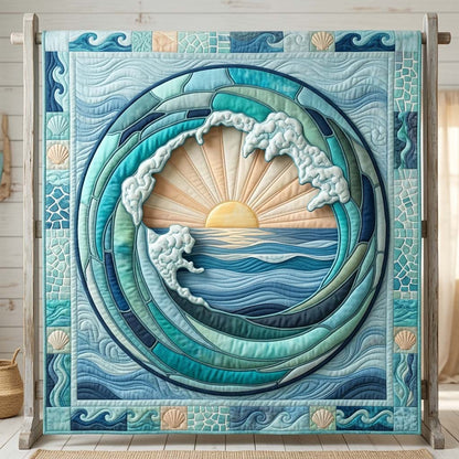 Wave Sunrise Quilted Blanket GDTONTD82