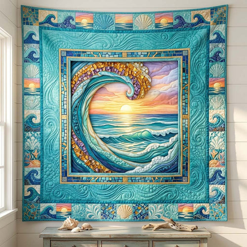 Coastal Wave Quilted Blanket GDTONTD83