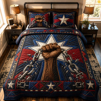 Broken Chains Freedom 3-Piece Quilted Bedding Set GDTONTD838