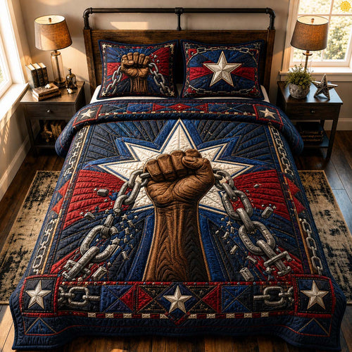 Broken Chains Freedom 3-Piece Quilted Bedding Set GDTONTD838