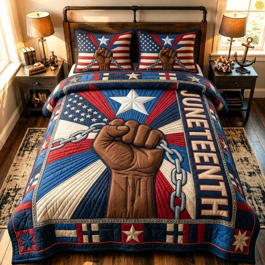 Lifted Freedom Star 3-Piece Quilted Bedding Set GDTONTD839
