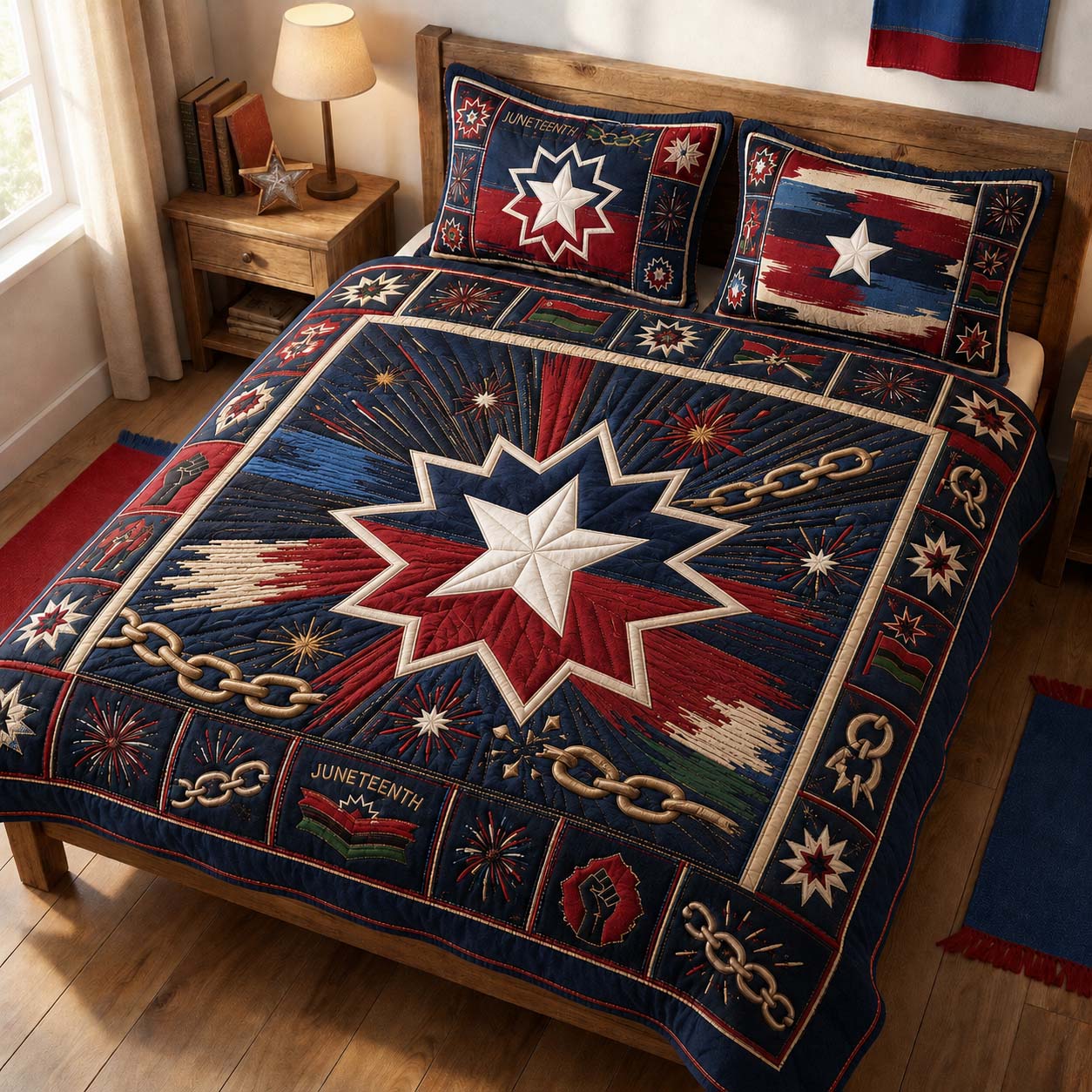 Freedom Starburst 3-Piece Quilted Bedding Set GDTONTD841