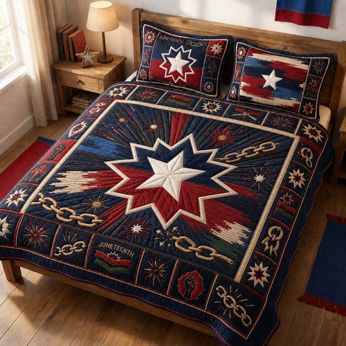 Freedom Starburst 3-Piece Quilted Bedding Set GDTONTD841