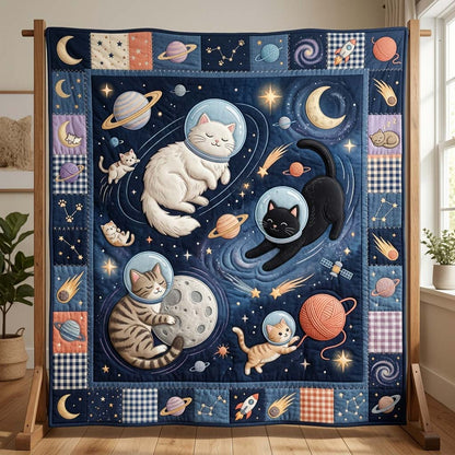 Cosmic Kitty Dreams Quilted Blanket GDTONTD851