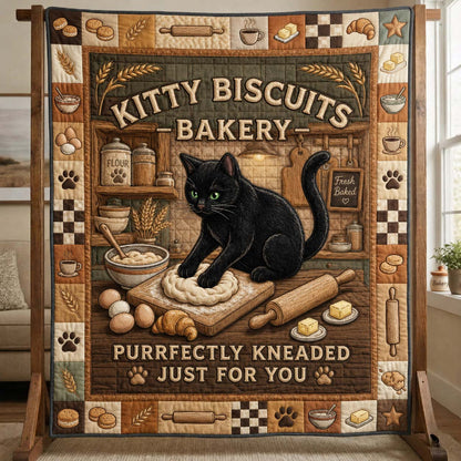 Kitty Biscuit Bakery Quilted Blanket GDTONTD854