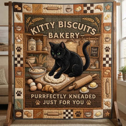 Kitty Biscuit Bakery Quilted Blanket GDTONTD854