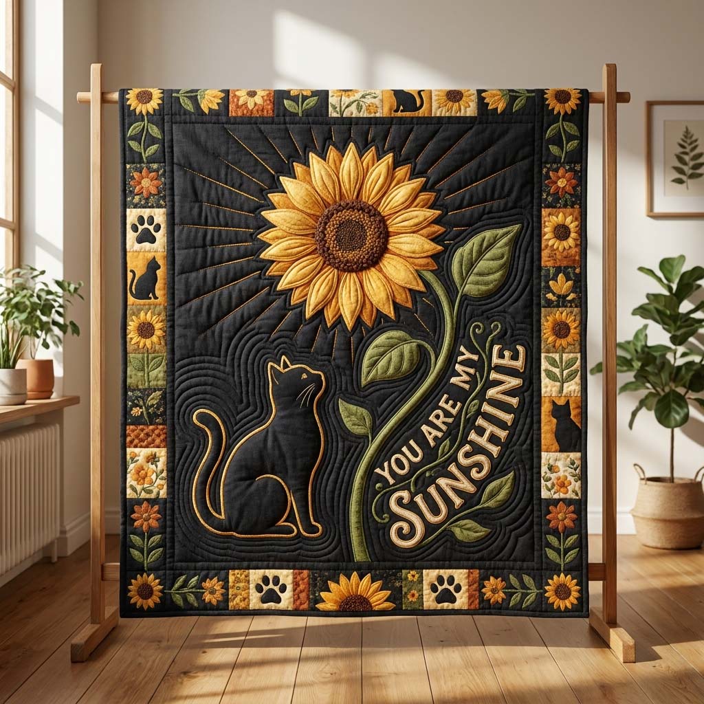 My Sunshine Kitty Quilted Blanket GDTONTD857