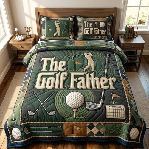 The Golf Father 3-Piece Quilted Bedding Set GDTONTD879