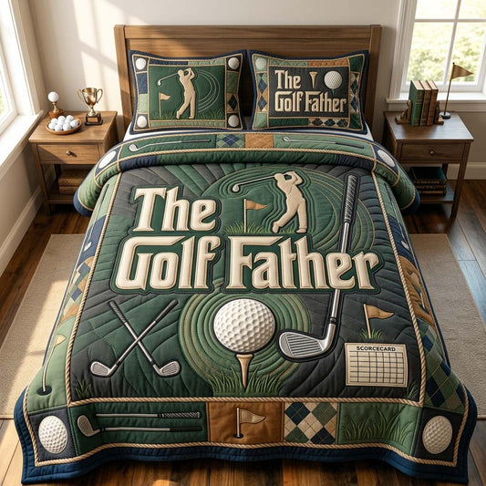 The Golf Father 3-Piece Quilted Bedding Set GDTONTD879