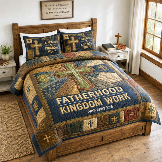Kingdom Work Fatherhood 3-Piece Quilted Bedding Set GDTONTD883