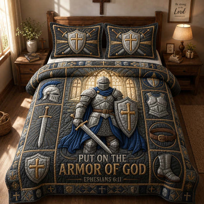Knight Armor Faith 3-Piece Quilted Bedding Set GDTONTD910