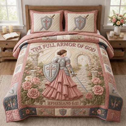 Full Armor Grace 3-Piece Quilted Bedding Set GDTONTD912