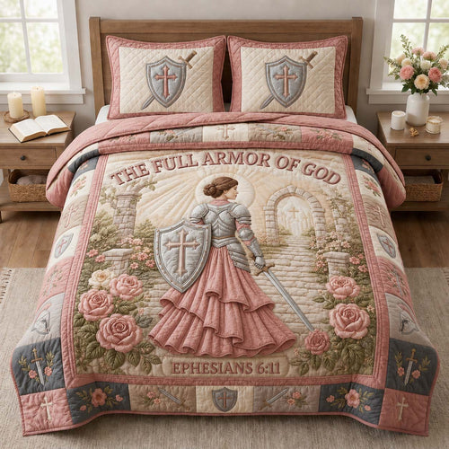 Full Armor Grace 3-Piece Quilted Bedding Set GDTONTD912