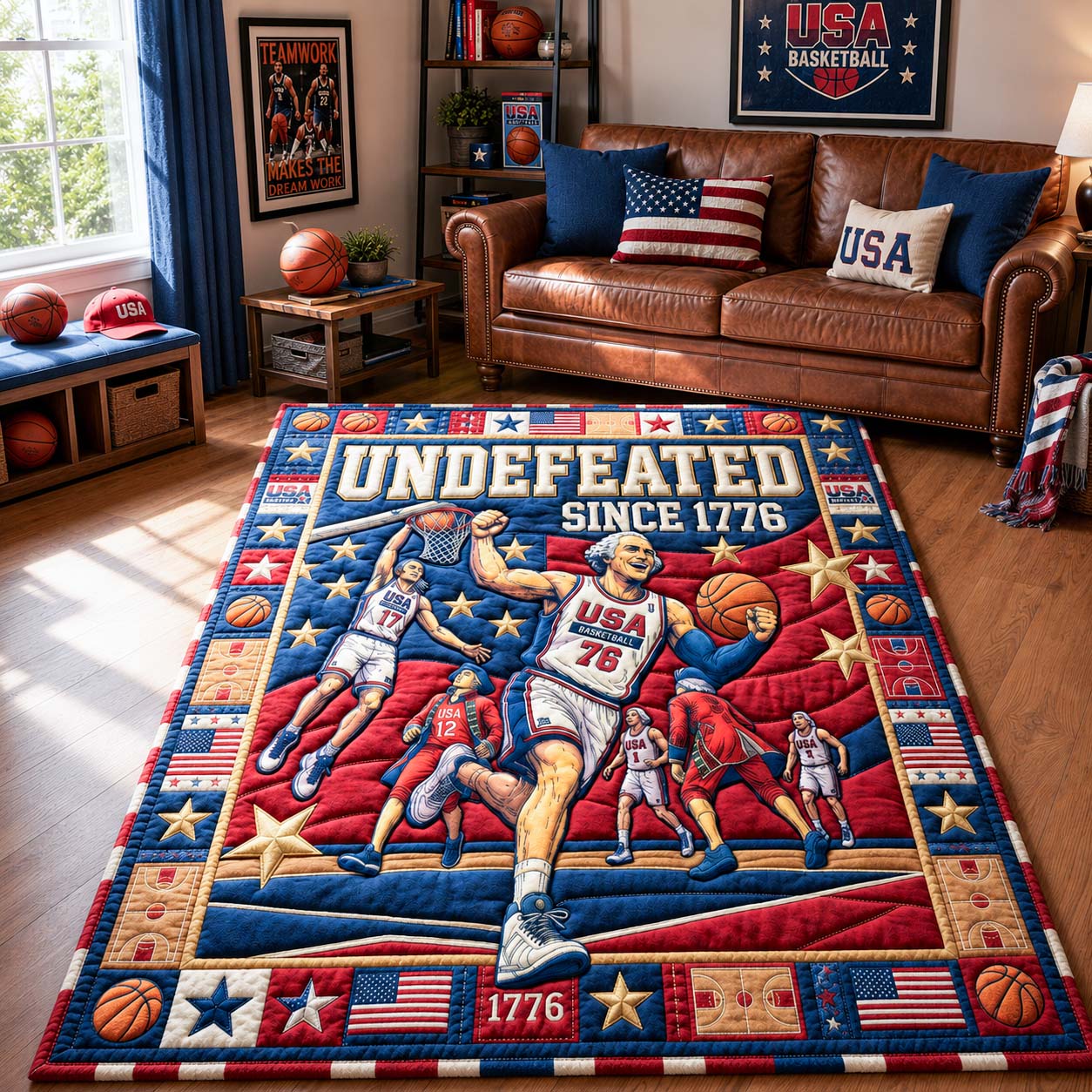 Undefeated Hoops Area Rug GDTONTD938