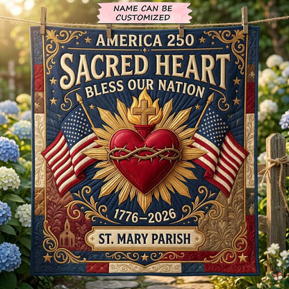 Sacred Heart Nation Quilted Blanket QTCUZ GDTONTD944