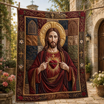 Divine Heart Grace Quilted Blanket GDTONTD948