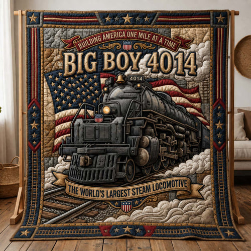 Steam Rail Heritage Quilted Blanket GDTONTD965