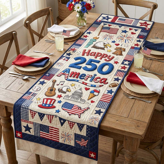 Happy Liberty Quilted Table Runner GDTONTD97