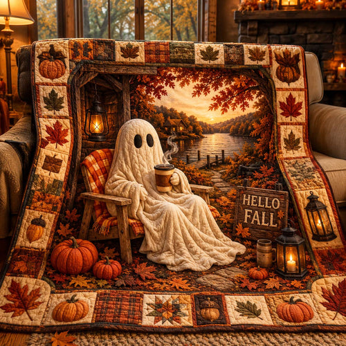 Cozy Fall Ghost Quilted Blanket GDTONTD971