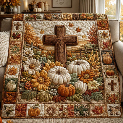Harvest Cross Blessing Quilted Blanket GDTONTD974