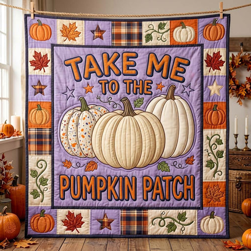 Pumpkin Patch Magic Quilted Blanket GDTONTD990
