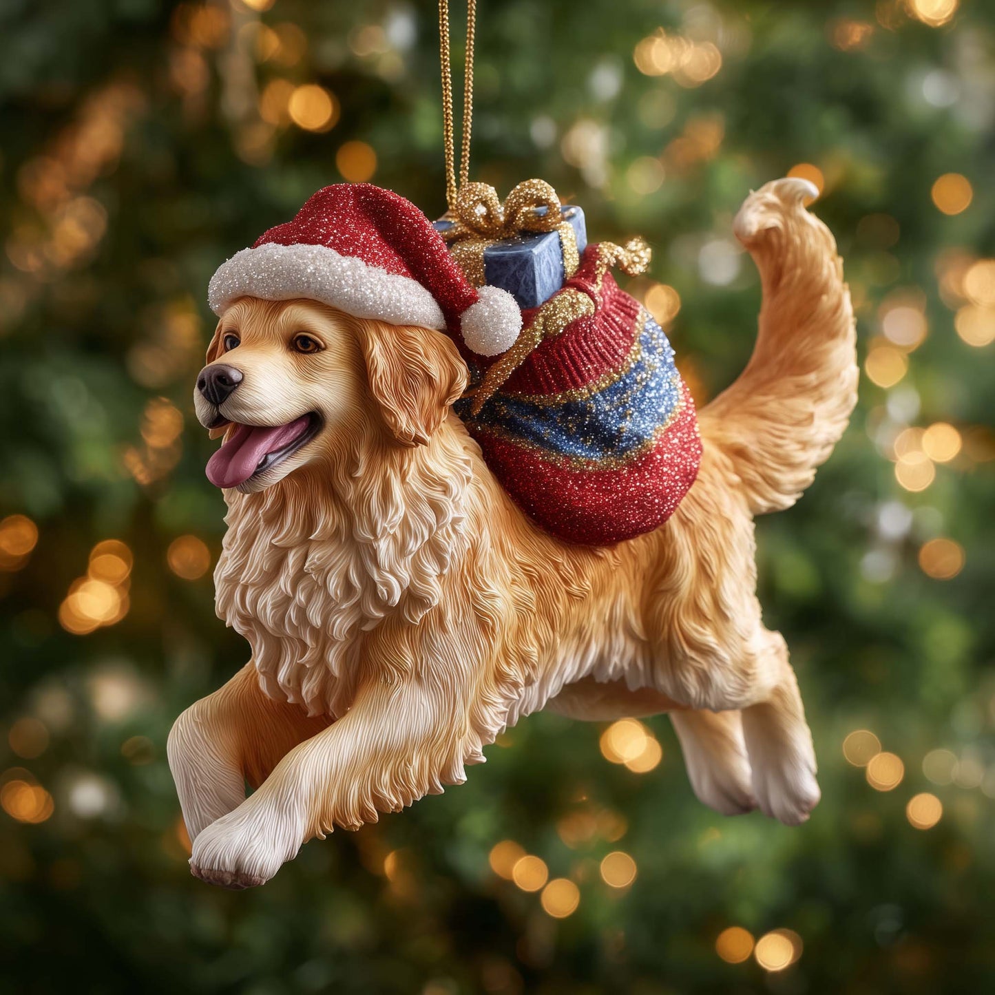 Golden Retriever Christmas Mica Ornament GFSPTG113