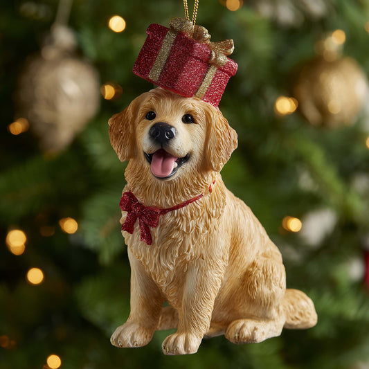 Golden Retriever Christmas Mica Ornament GFSPTG115
